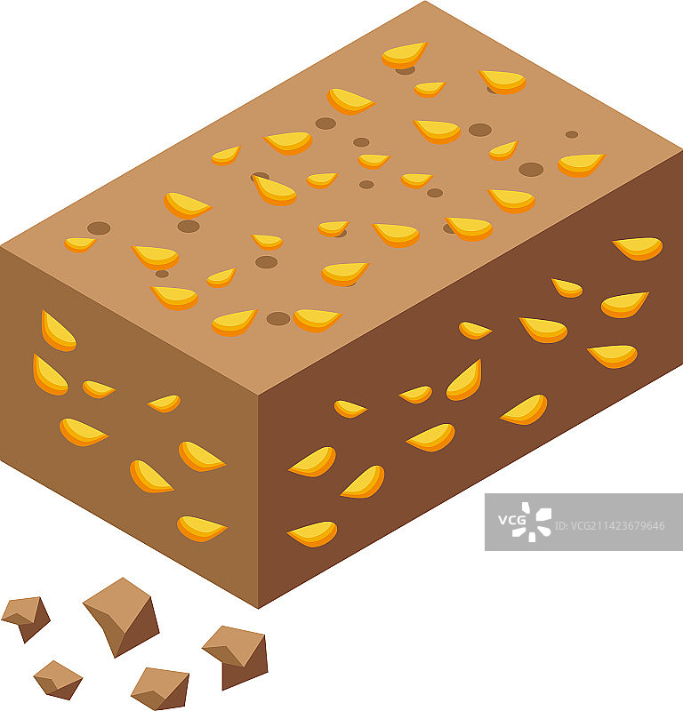坚果 halva 图标等距甜点图片素材