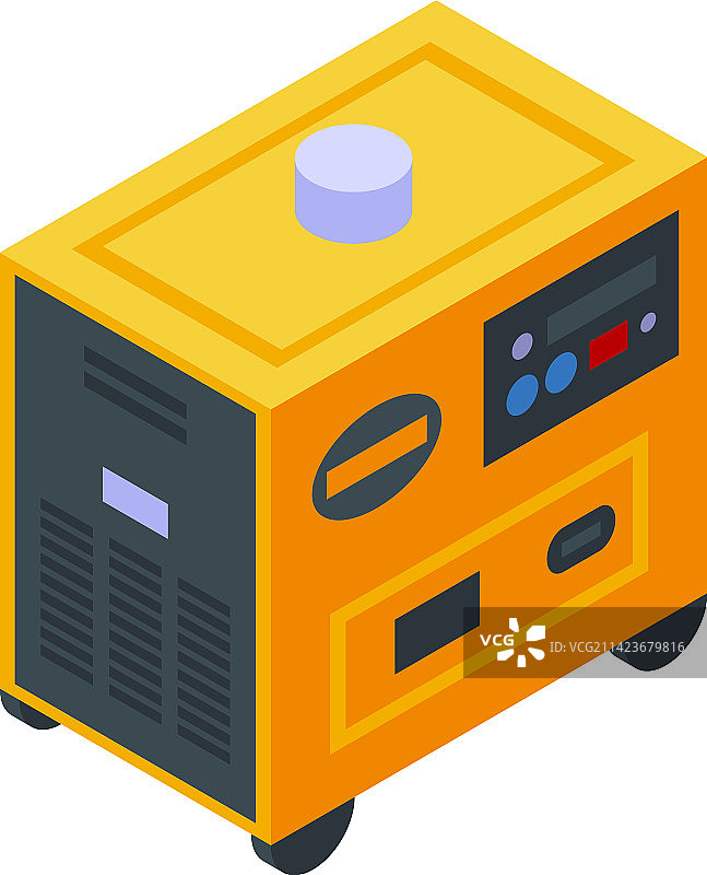 小型发电机图标2.5D电力图片素材