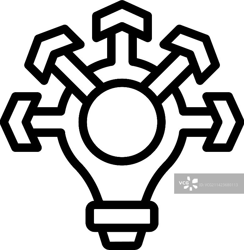 灯泡关键点图标轮廓主检查图片素材