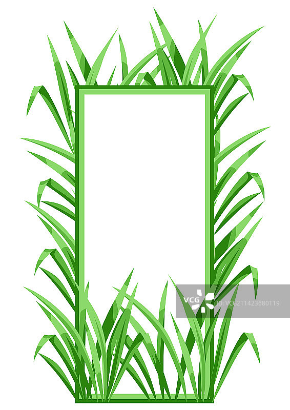 绿色草地装饰边框图片素材