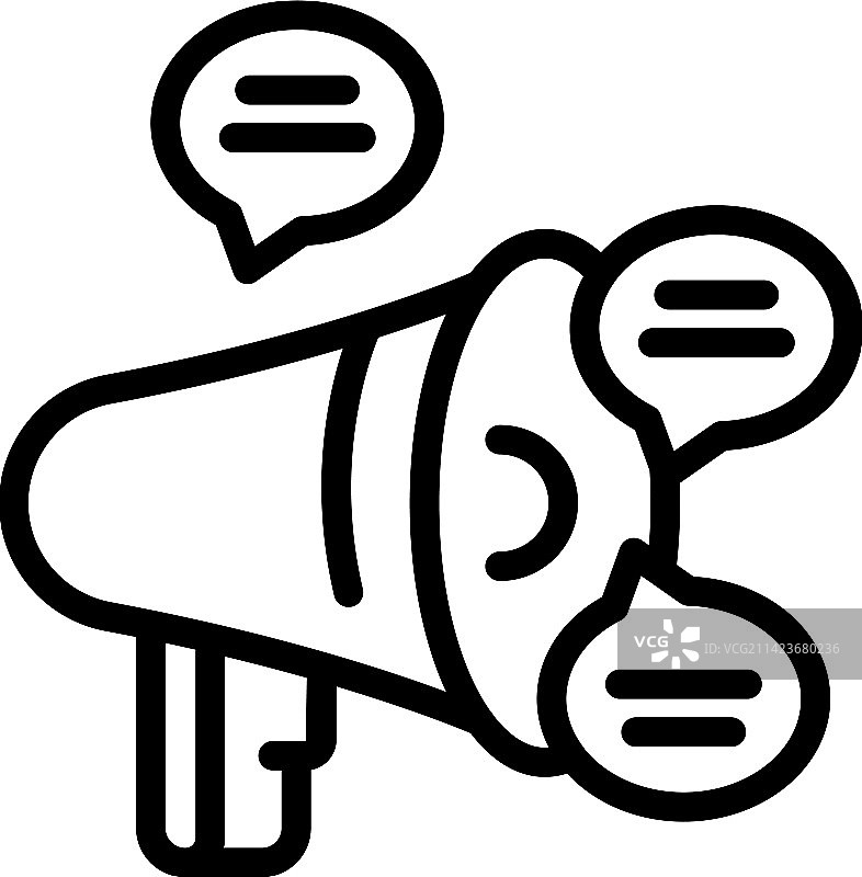 喇叭关键点图标轮廓列表图片素材