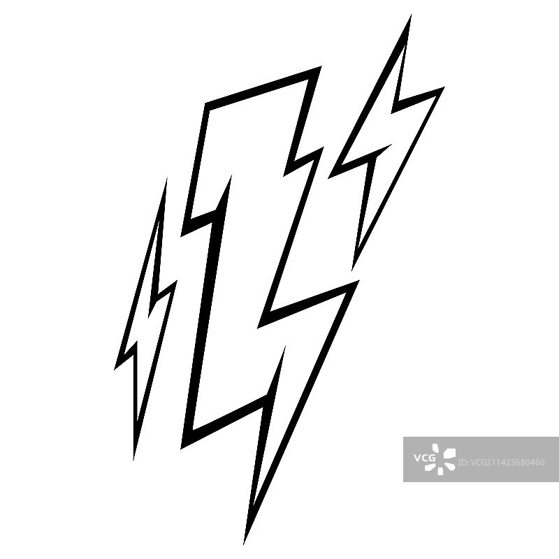 卡通闪电波普艺术图片素材
