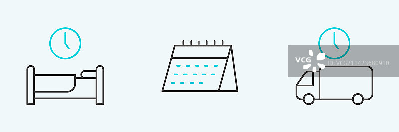 送货时间与日历图片素材