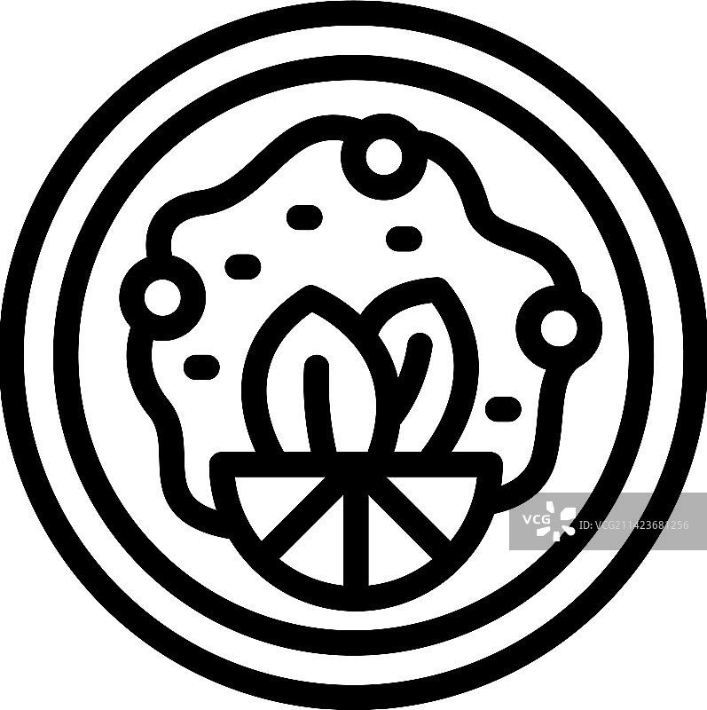柠檬鹰嘴豆泥轮廓图标，橄榄蔬菜图片素材