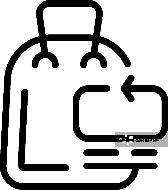 退款袋图标轮廓送货服务图片素材