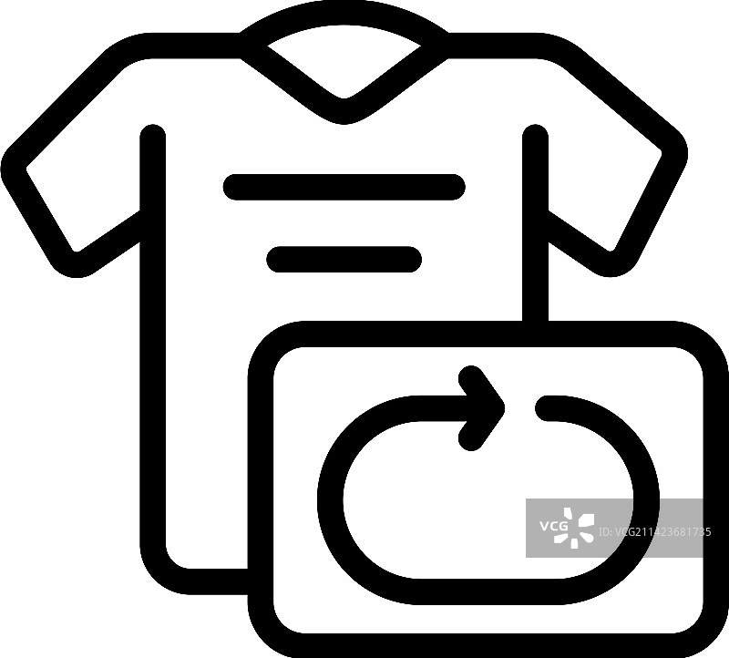 T恤退货图标轮廓快递盒图片素材