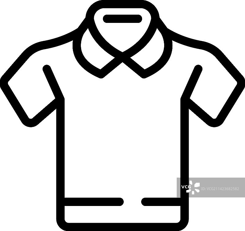 Polo衫图标轮廓空白设计图片素材