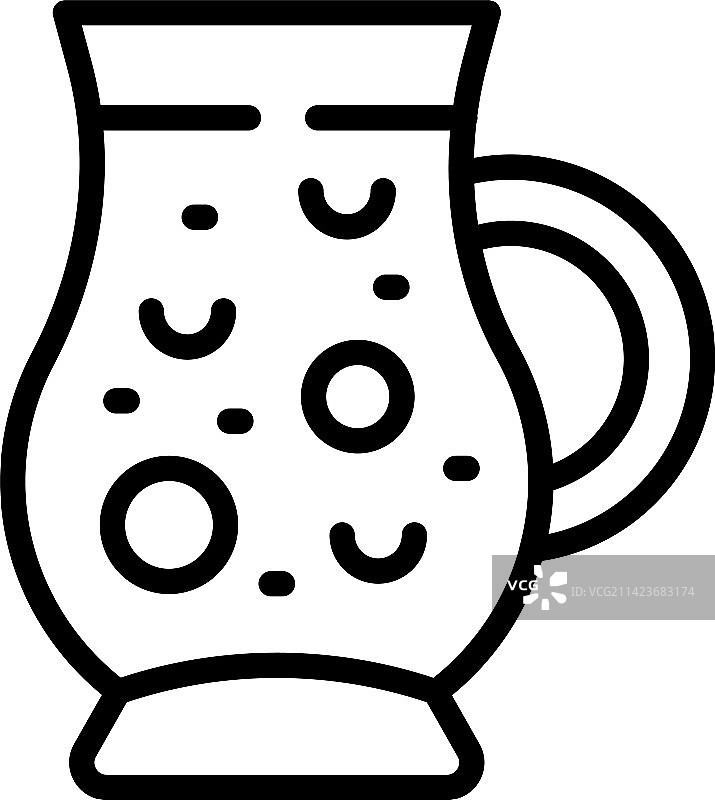 水果壶饮品图标轮廓胡萝卜汁图片素材