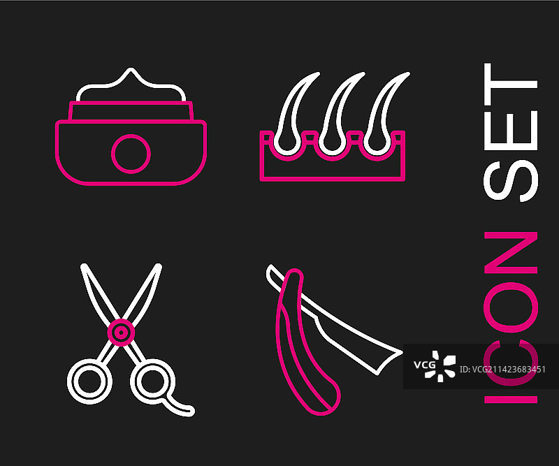 理发师的剃须刀和剪刀图片素材