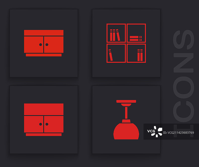 灯具抽屉架子套装图片素材