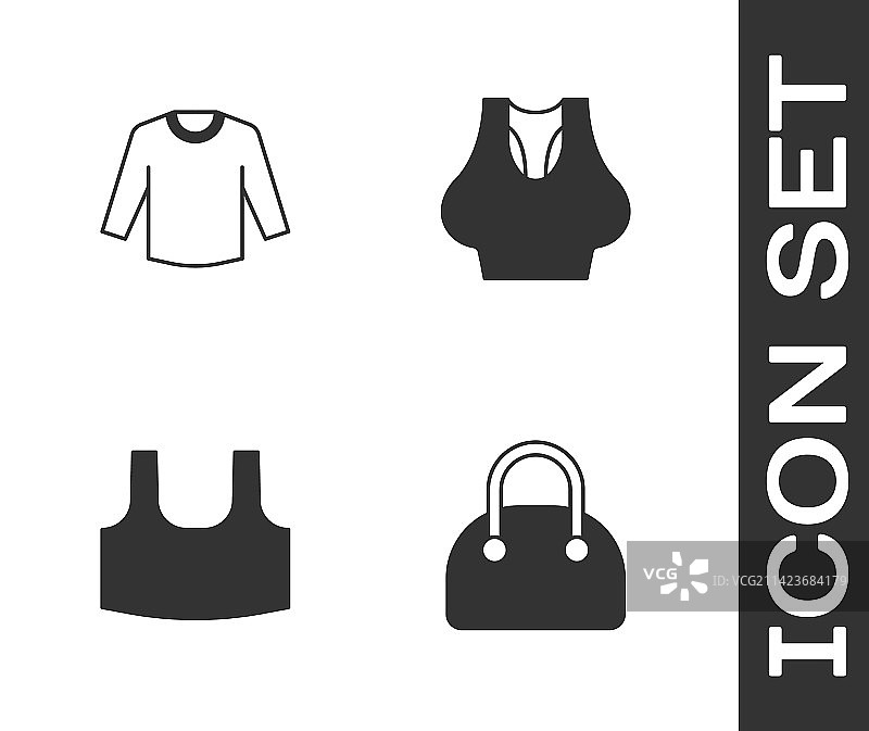 手提包、毛衣、汗衫和图标图片素材