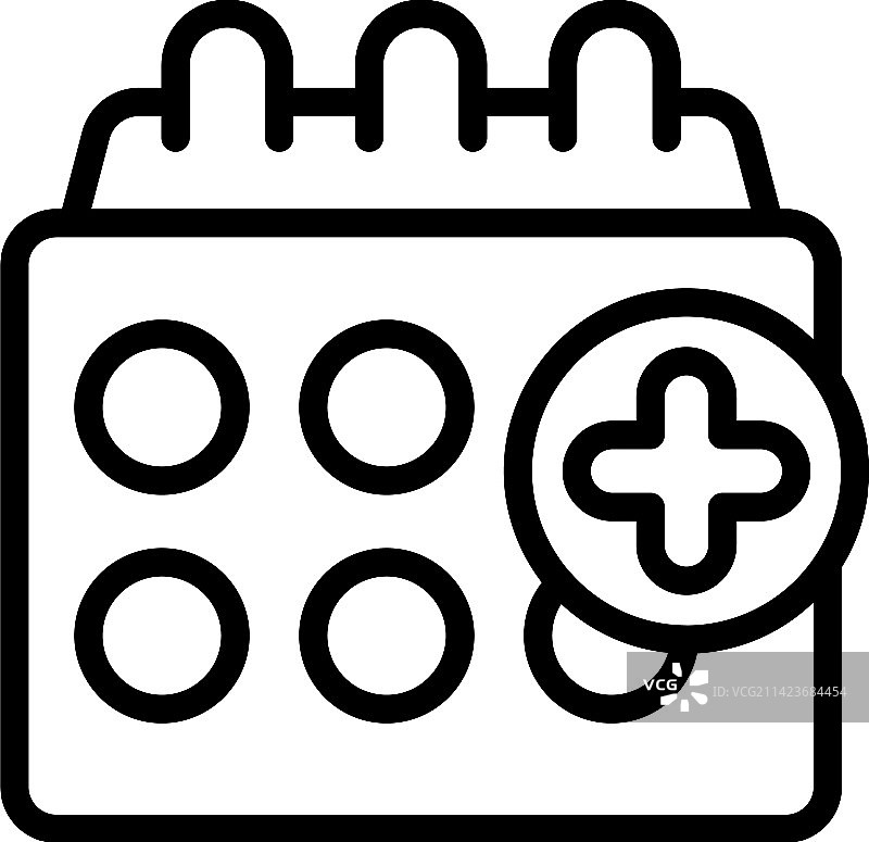 诊所日历图标轮廓医院房间图片素材