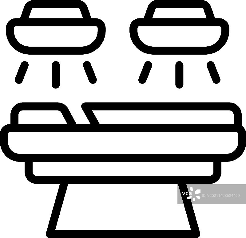 急诊室手术床轮廓图标图片素材