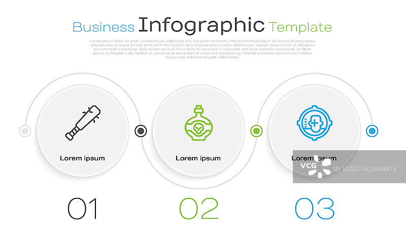 带钉棒球棒与瓶装毒药组合图片素材