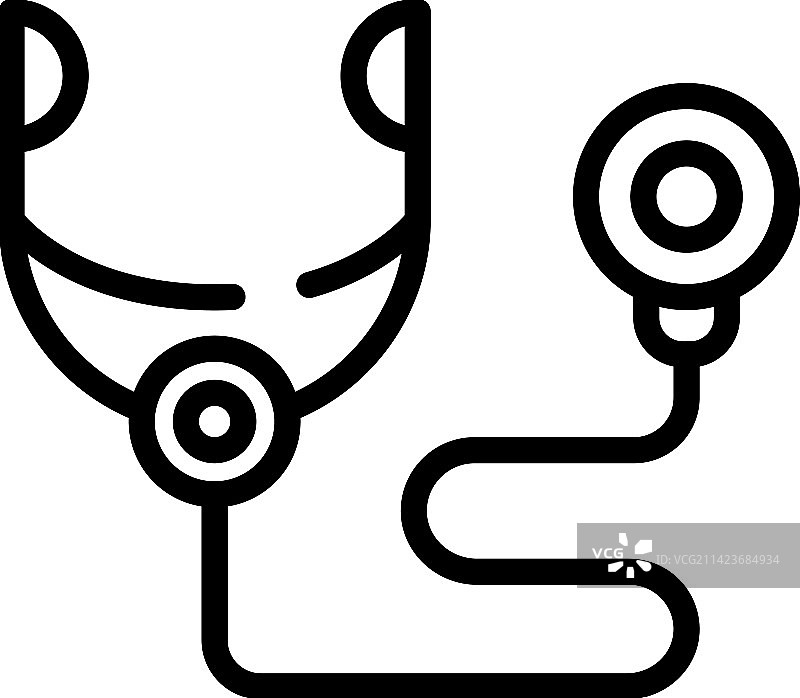 听诊器图标轮廓医院房间图片素材