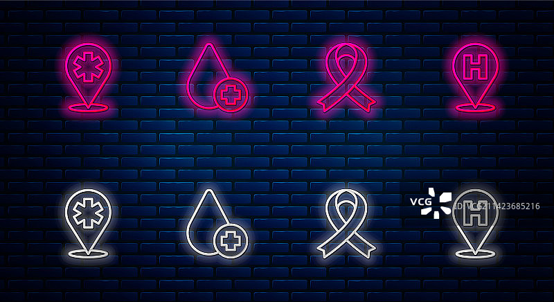 献血滴血公益丝带图片素材