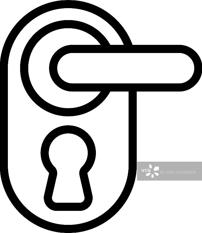 门把手图标轮廓外观图片素材