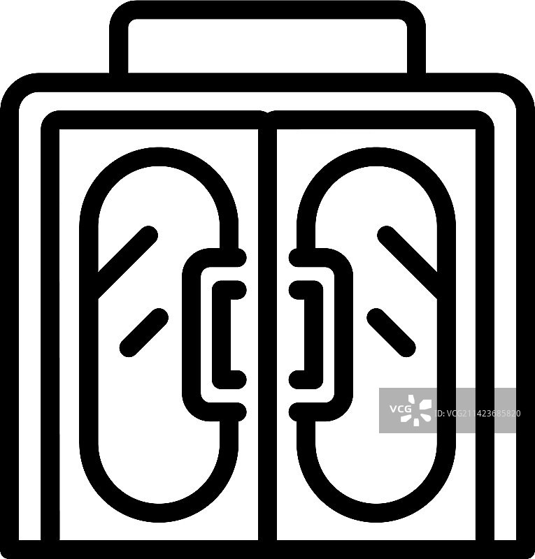 酒吧门轮廓正面外观图标图片素材