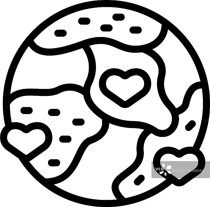 全球关怀图标轮廓人物援助图片素材