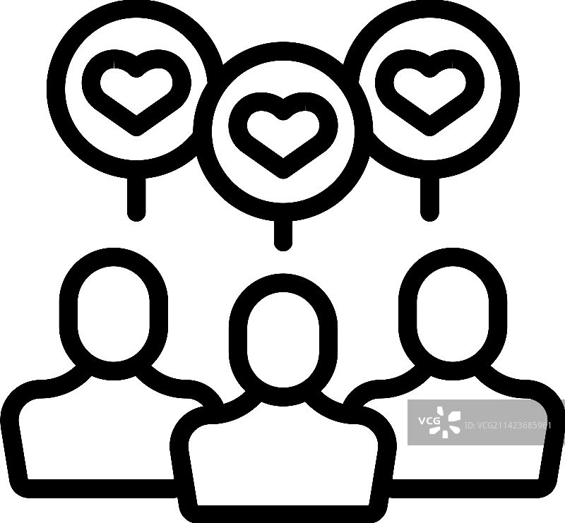 商业人士互助图标轮廓图片素材