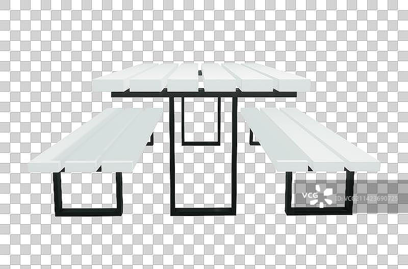 3D户外野餐桌白色桌子图片素材