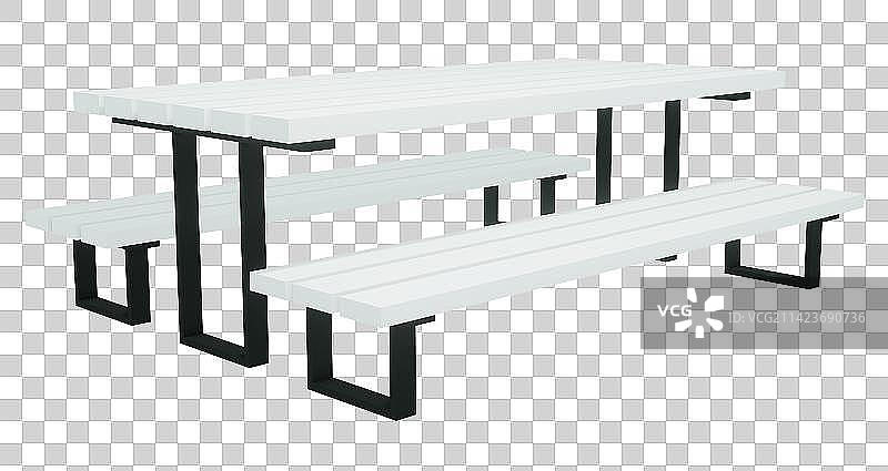 3D户外野餐桌白色桌子图片素材