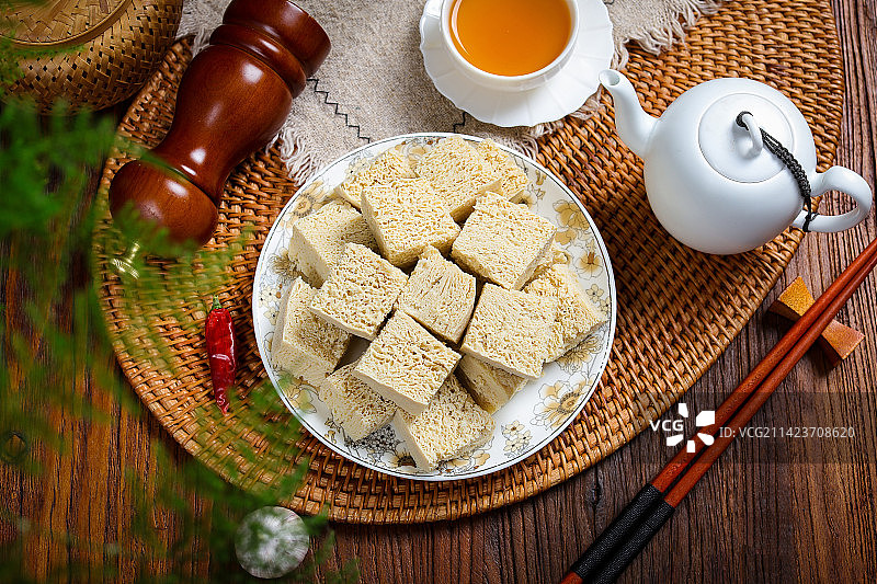 营养美味火锅菜品冻豆腐图片素材
