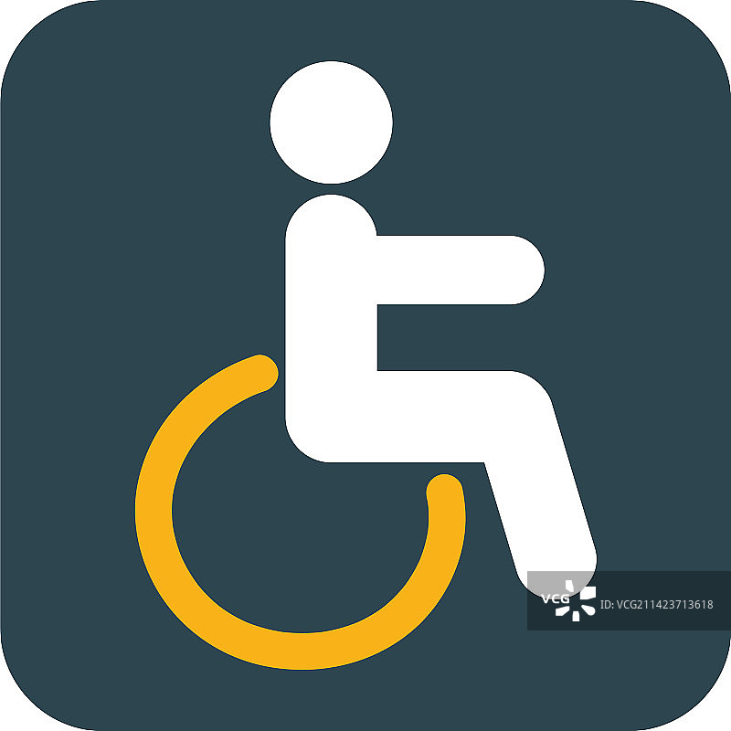 残疾人通道信号标志图片素材