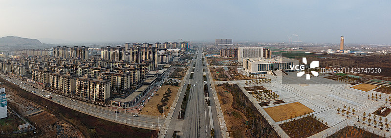 确山县 未来大道 水韵太极湾 中原大道 确山体育馆 航拍图片素材