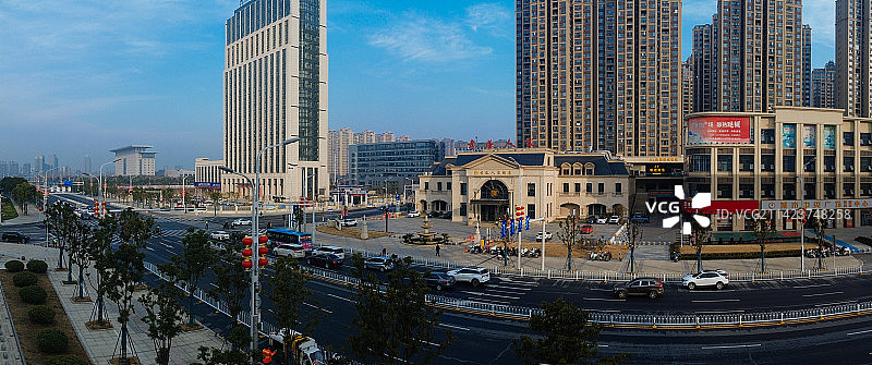 孝感 文化中心 复兴大道 槐荫公园 吾悦广场 乾坤大道 孝南区图片素材