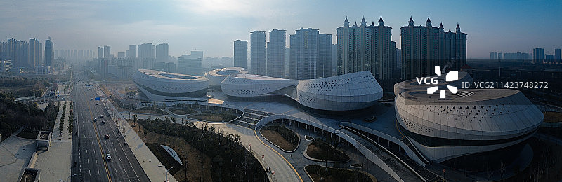 孝感 文化中心 复兴大道 槐荫公园 吾悦广场 乾坤大道 孝南区图片素材