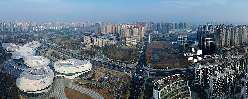 孝感 文化中心 复兴大道 槐荫公园 吾悦广场 乾坤大道 孝南区图片素材