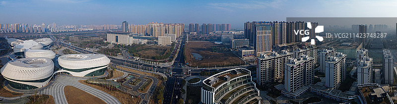 孝感 文化中心 复兴大道 槐荫公园 吾悦广场 乾坤大道 孝南区图片素材