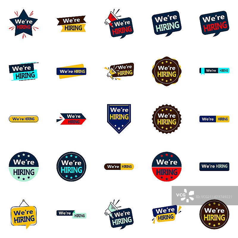 25个招聘设计，适用于招聘会图片素材