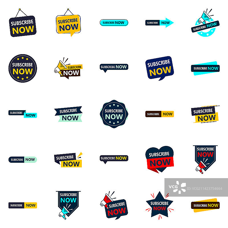 多功能独特立即订阅25个banner图片素材