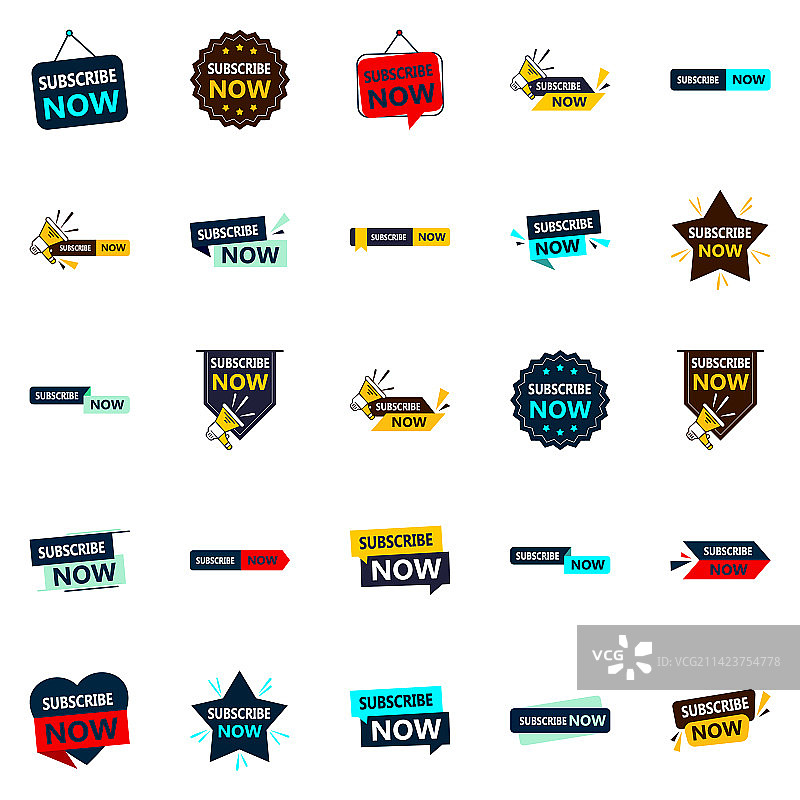 立即订阅25个独特设计banner图片素材