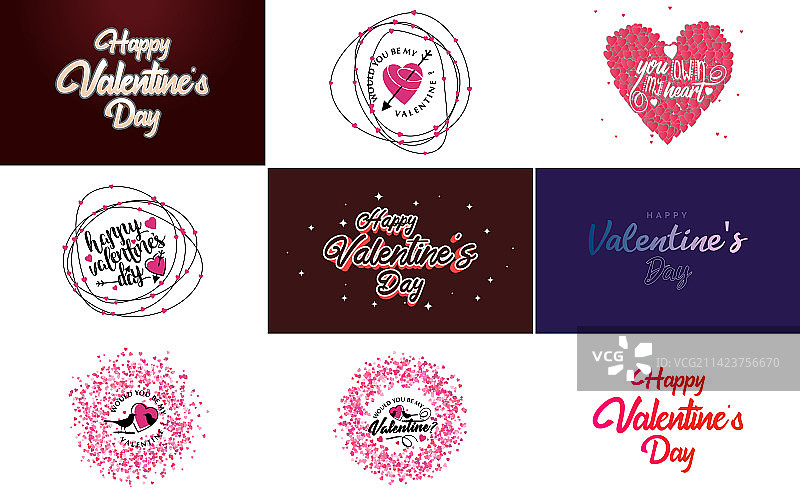 带有爱心和书法的粉色十月标志图片素材