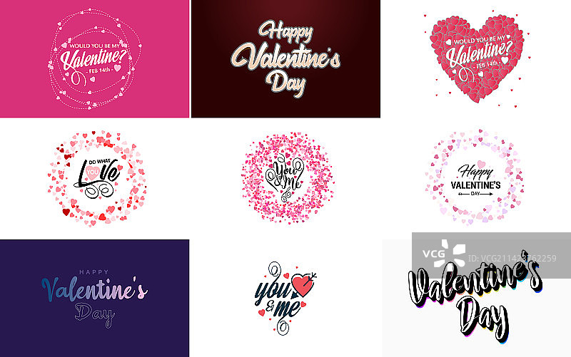 情人节快乐贺卡模板用图片素材