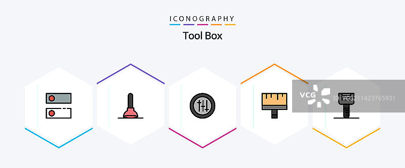 工具25填充线图标包，含工具图片素材