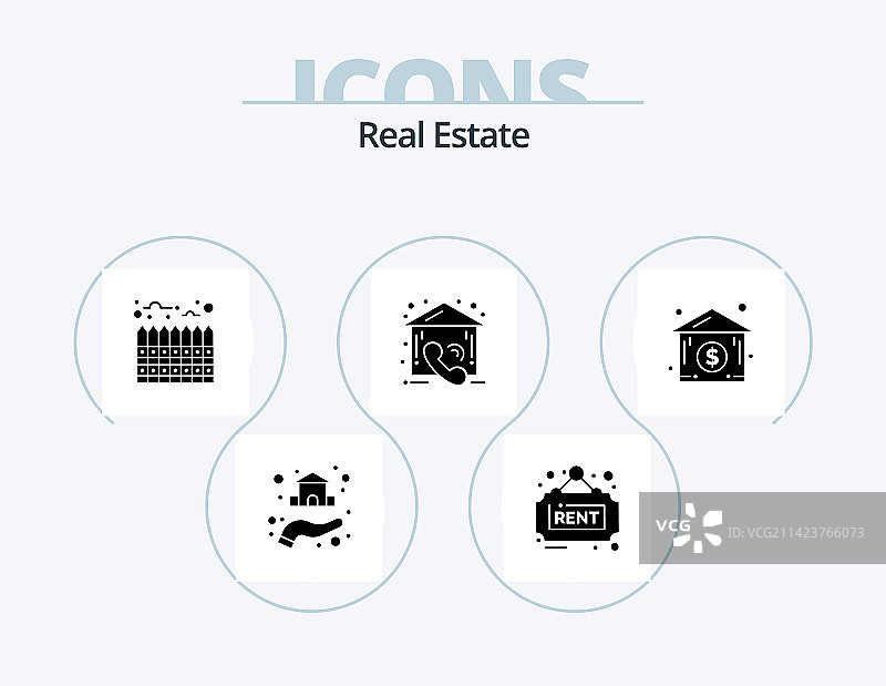 房地产glyph图标包，房屋设计图片素材