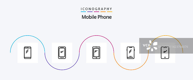 手机线性图标合集5图片素材