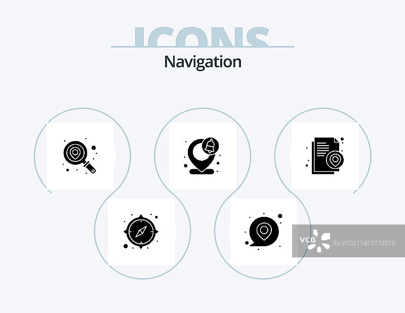 导航字形图标包位置设计图片素材