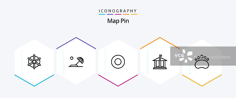 地图定位25线条图标包（含离合器）图片素材
