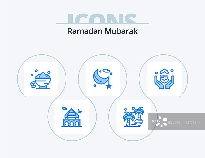 斋月蓝色图标包5图标设计月亮图片素材