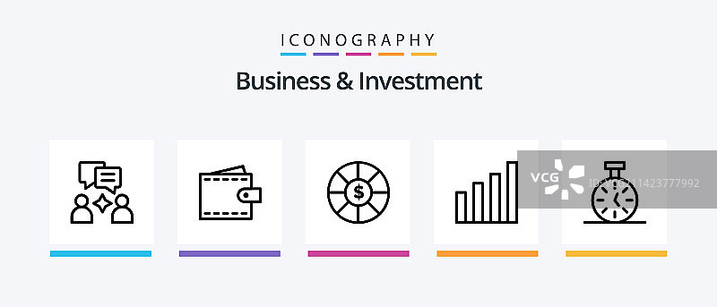 商务投资线性5图标包图片素材