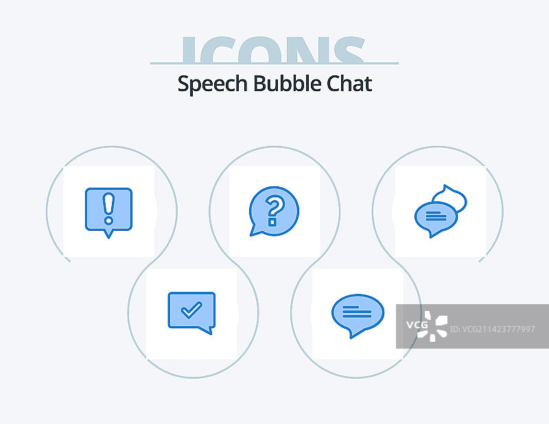 蓝色聊天图标包消息设计图片素材
