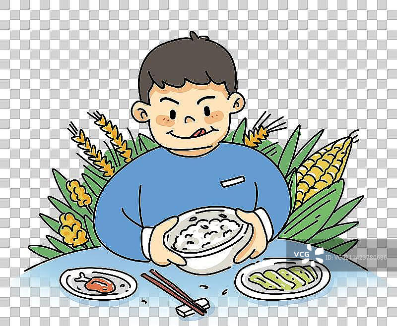 提倡用餐饮环节吃多少拿多少，不浪费每一粒粮食，做到光盘行动图片素材