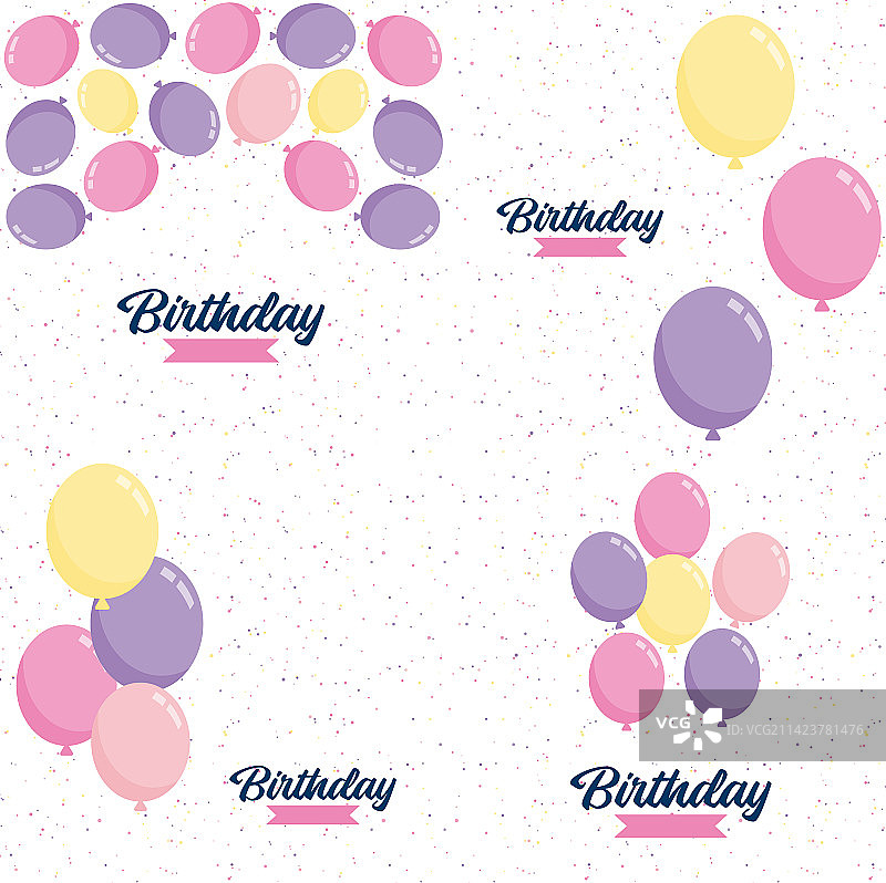 逼真蛋糕生日快乐设计图片素材