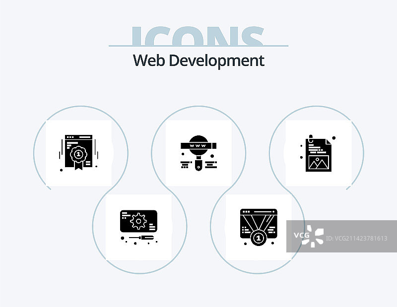 Web开发glyph图标包5图标设计图片素材