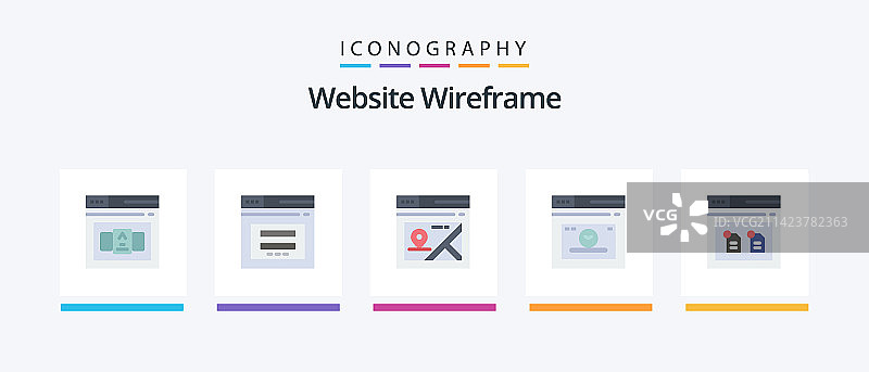 网站线框扁平风格图标包图片素材